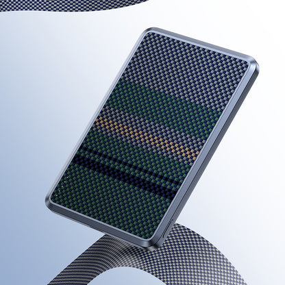 Benks MP16 ArmorGo M-safe Şarj Özellikli Ultra İnce Aurora Serisi Aramid Fiber Powerbank 15W 10000mAh Siyah-Yeşil