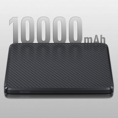 Benks MP16 ArmorGo M-safe Şarj Özellikli 600D Aramid Fiber Powerbank 15W 10000mAh Siyah