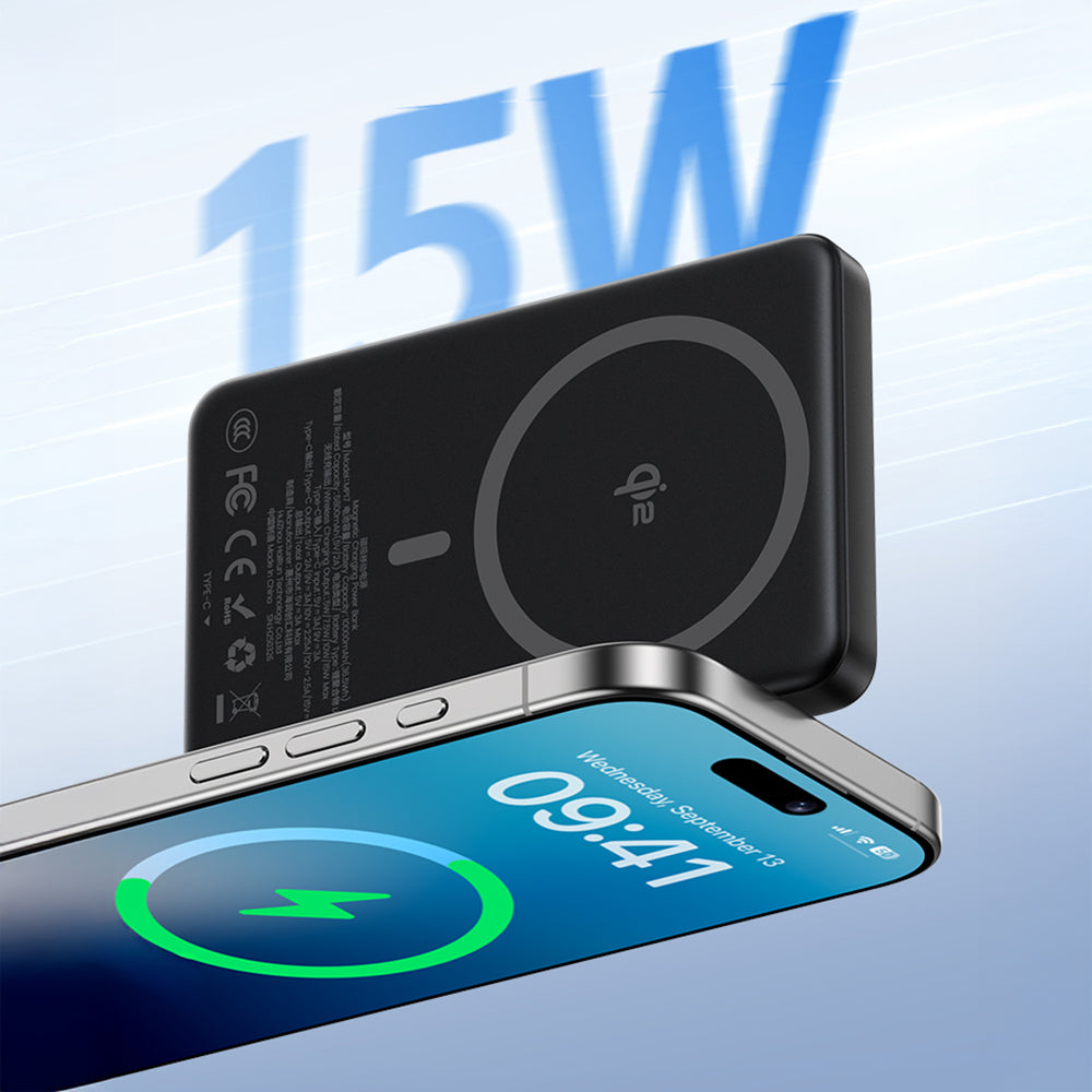 Benks MP17 ArmorGo M-safe Şarj Özellikli 600D Aramid Fiber Qi2 Teknolojili Powerbank 15W 10000mAh Siyah