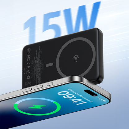 Benks MP17 ArmorGo M-safe Şarj Özellikli 600D Aramid Fiber Qi2 Teknolojili Powerbank 15W 10000mAh Siyah