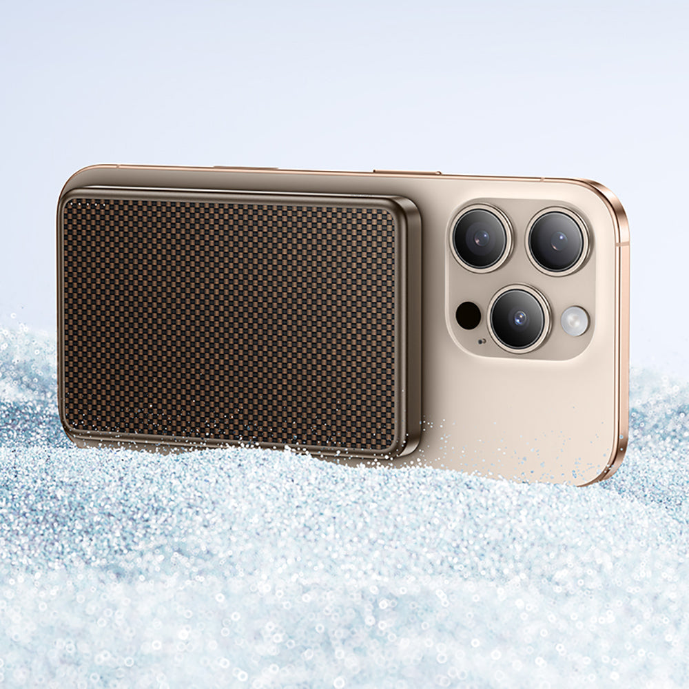 Benks MP17 ArmorGo M-safe Şarj Özellikli ArmorTint Aramid Fiber Qi2 Teknolojili Powerbank 15W 10000mAh Gold