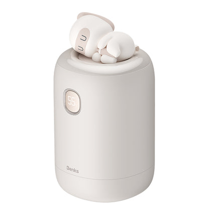 Benks NS03 Dijital Ekran El Isıtıcı Özellikli Aroma Kokulu Powerbank 15W 10000mAh Pembe