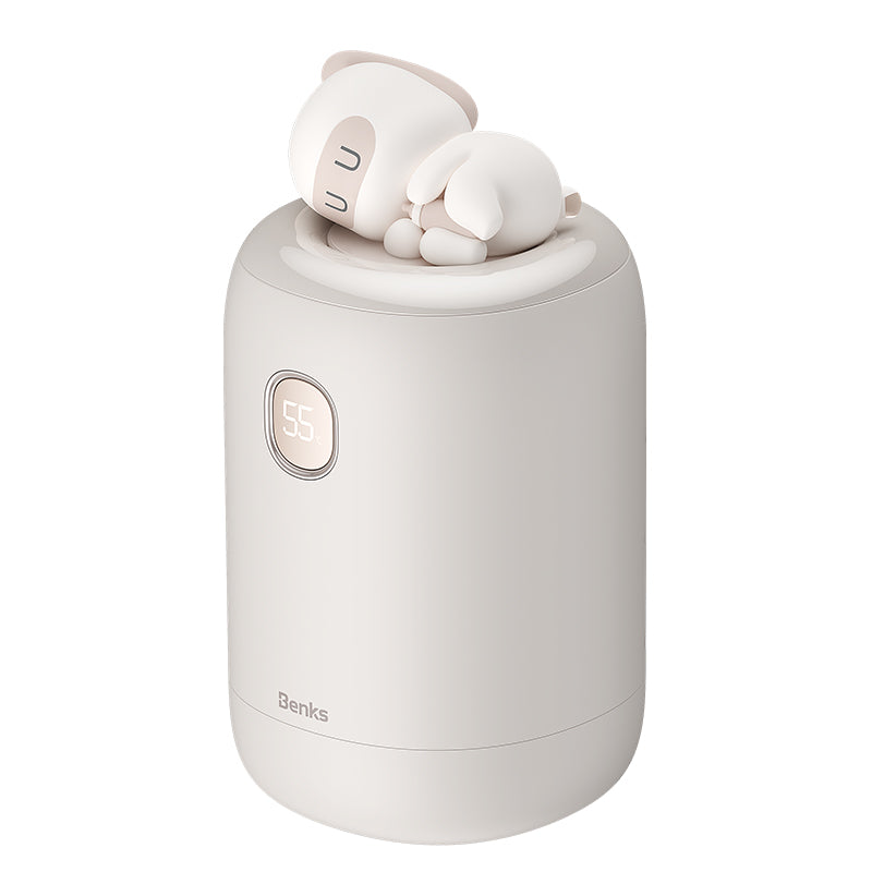 Benks NS03 Dijital Ekran El Isıtıcı Özellikli Aroma Kokulu Powerbank 15W 10000mAh Beyaz