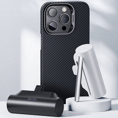 Benks PB15 Taşınabilir Standlı Lightning Portlu Powerbank 5000mAh Siyah