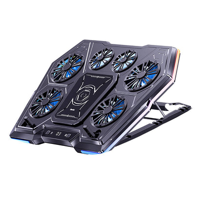 Benks SR09 LCD Gösterge Ekranlı Ayarlanabilir Fan ve Yükseklik Özellikli Laptop ve Notebook Standı Siyah