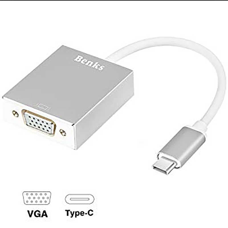 Benks Usb 3.1 Type-C to VGA Adaptör Gümüş