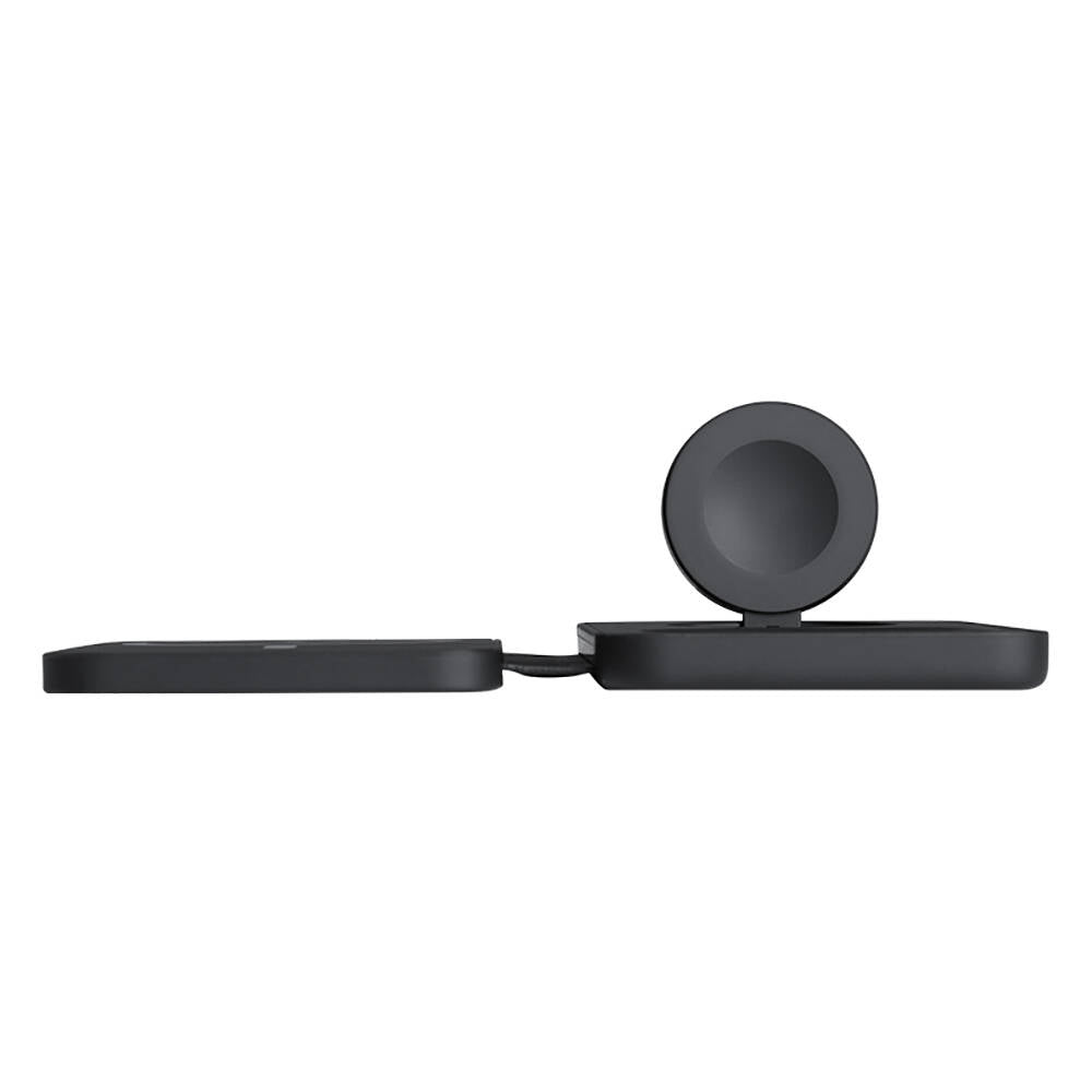 Benks W12-01 Telefon&Akıllı Saat&Kulaklık İçin 15W 3in1 Katlanabilir Magnetik Kablosuz Şarj Standı Siyah