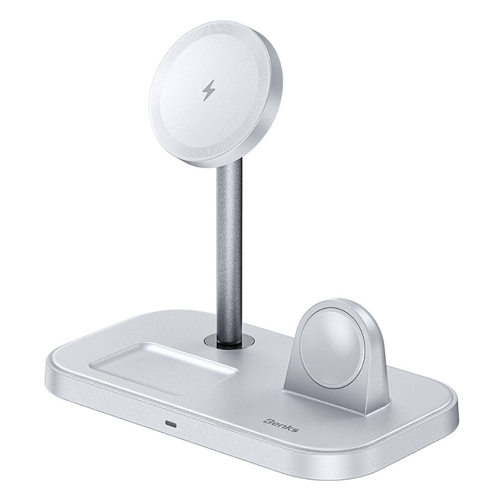 Benks W16 3in1 Telefon&Akıllı Saat&Kulaklık Kablosuz Şarj Standı Siyah