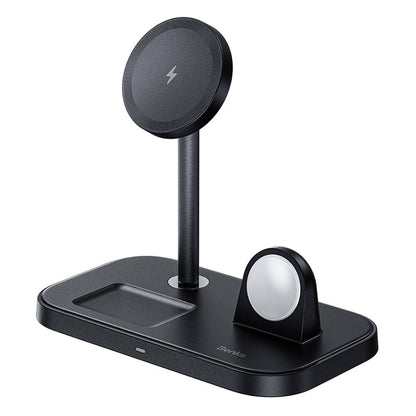 Benks W16 3in1 Telefon&Akıllı Saat&Kulaklık Kablosuz Şarj Standı Siyah