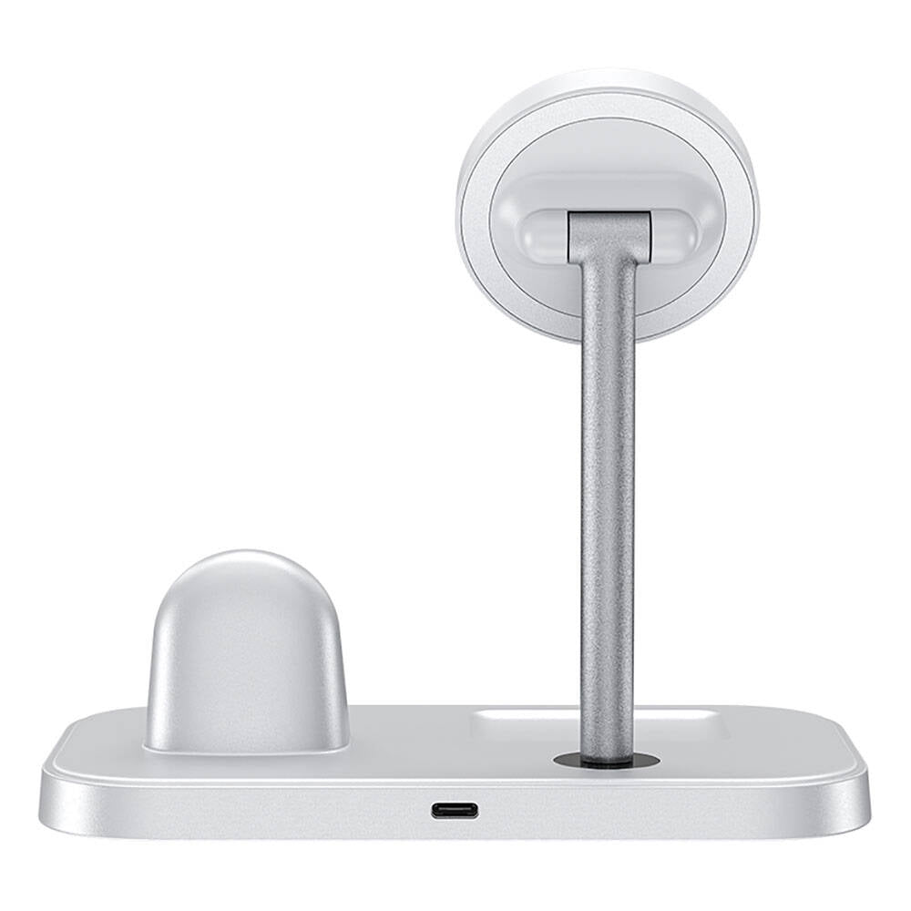 Benks W16 3in1 Telefon&Akıllı Saat&Kulaklık Kablosuz Şarj Standı Beyaz