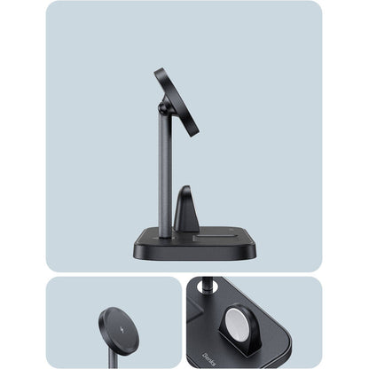 Benks W16 3in1 Telefon&Akıllı Saat&Kulaklık Kablosuz Şarj Standı Beyaz