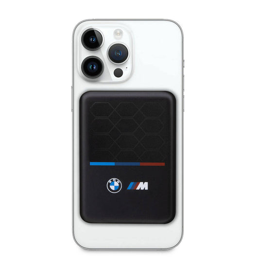 BMW Led Işıklı Göstergeli M-safe Magnetik Orjinal Lisanslı Powerbank 5000 Mah Siyah