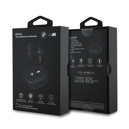 BMW Orjinal Lisanslı ENC Özellikli Kulakiçi TWS Bluetooth Kulaklık M Edition Baskı Logolu v5.3 Siyah