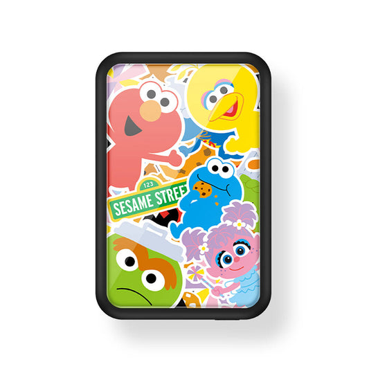 Casebang MP12 Battery Pack Sesame Street Serisi Kablosuz Taşınabilir Powerbank 6000mAh Siyah