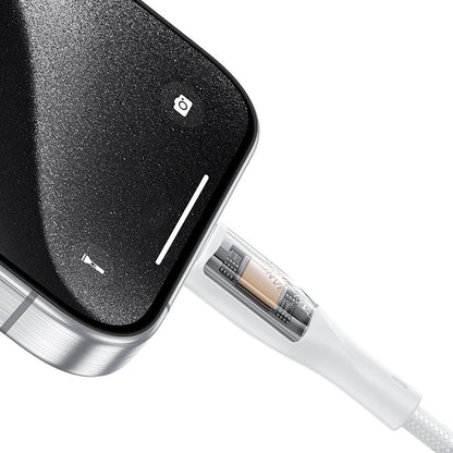 Casebang Type-C To Lightning Hızlı Şarj Özellikli Örgülü 27W PD Kablo 1m Beyaz