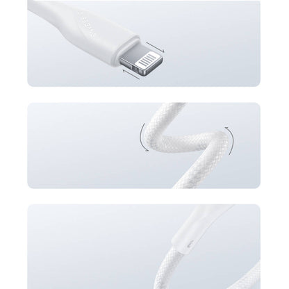 Casebang Type-C To Lightning Hızlı Şarj Özellikli Örgülü 27W PD Kablo 2m Siyah