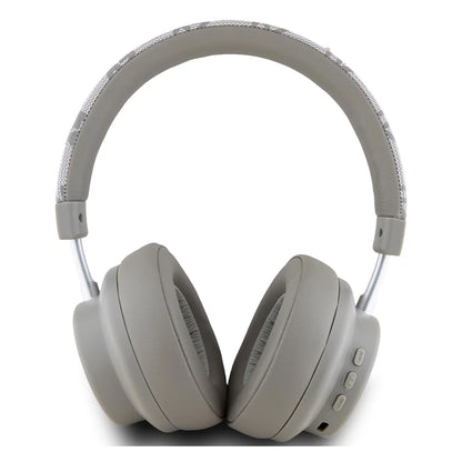 DKNY Orjinal Lisanslı ENC Özellikli PU Logo Desenli Kulak Üstü Bluetooth Kulaklık Bej