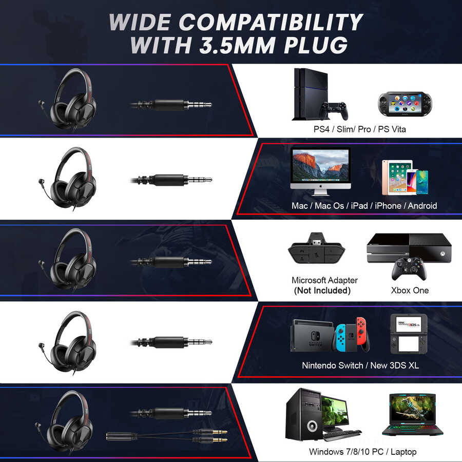 Eksa E3D 3.5mm Kulaklık Siyah