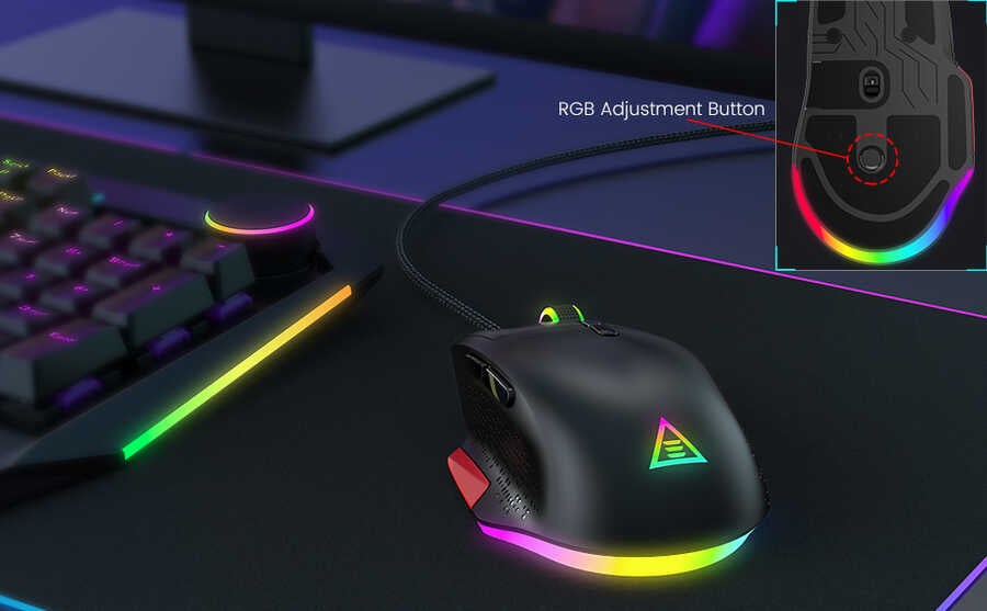 Eksa EM600 Kablolu 12 Modlu RGB Işıklı Oyuncu Mouse 12000 DPI Siyah