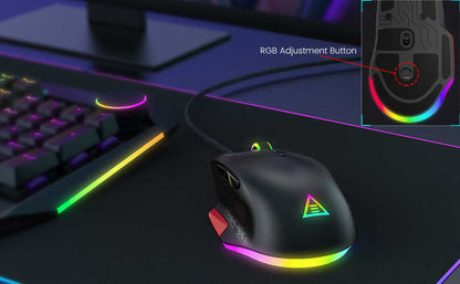 Eksa EM600 Kablolu 12 Modlu RGB Işıklı Oyuncu Mouse 12000 DPI Siyah