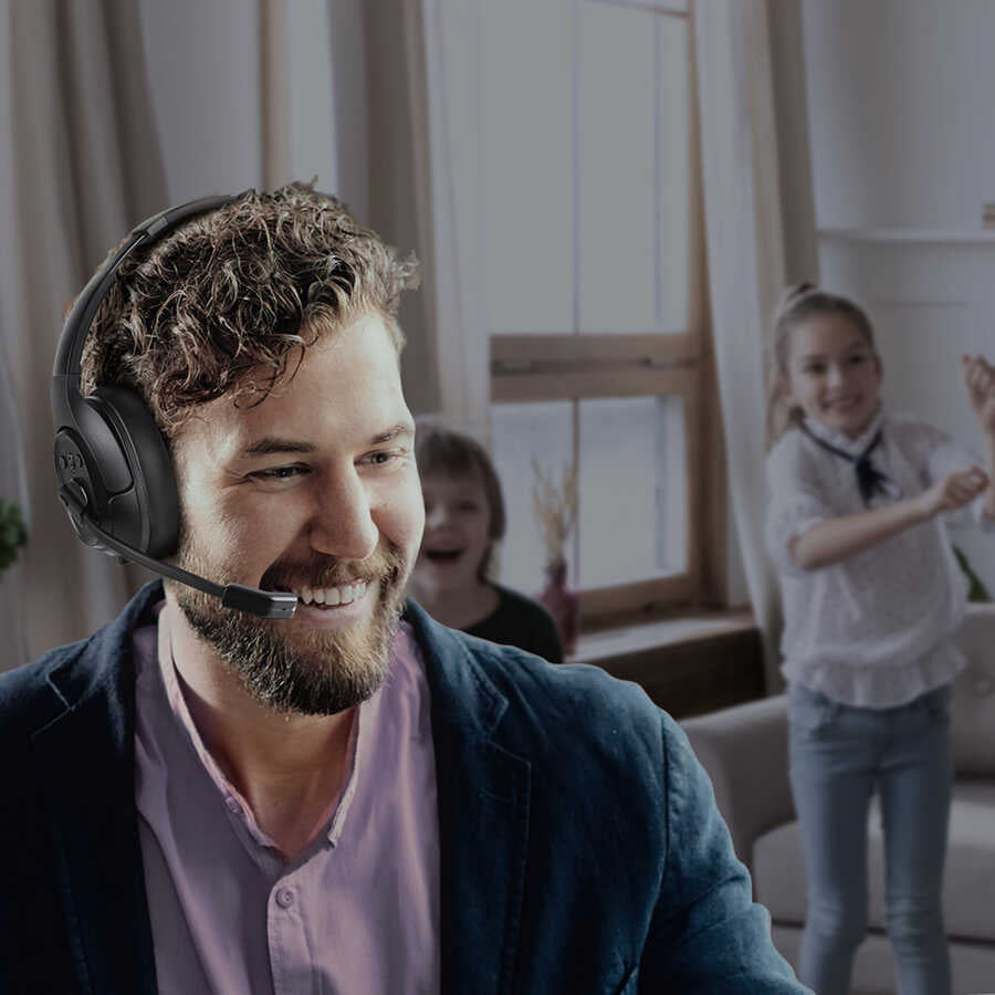 Eksa H1 Mikrofonlu Ayarlanabilir Başlıklı Kulak Üstü Gürültü Önleyici Mono Bluetooth Kulaklık Siyah