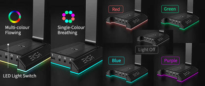 Eksa W1 7.1 Surround 3D Ses Dönüştürücü Kulaklık Standı Siyah