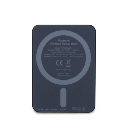 Ferrari Led Işıklı Göstergeli M-safe Magnetik Orjinal Lisanslı Powerbank 5000 Mah Siyah