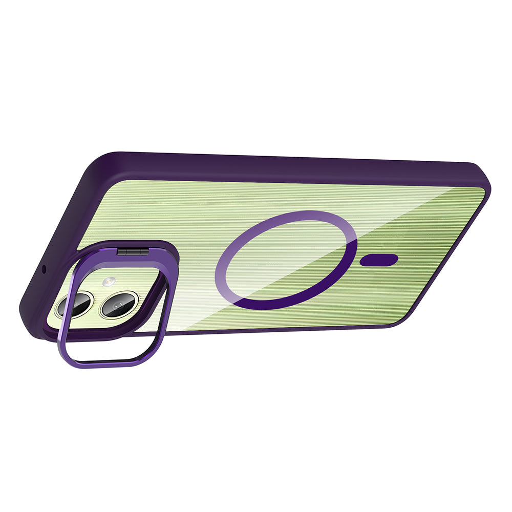 Galaxy A07 Kılıf Standlı ve Kamera Lens Hediyeli Zore Etro Kapak Pembe