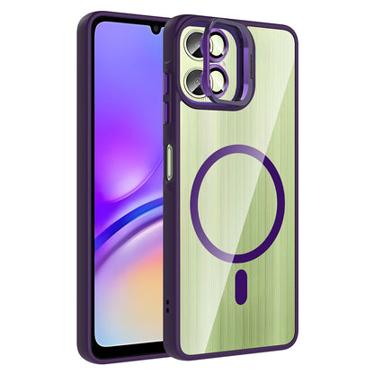 Galaxy A07 Kılıf Standlı ve Kamera Lens Hediyeli Zore Etro Kapak