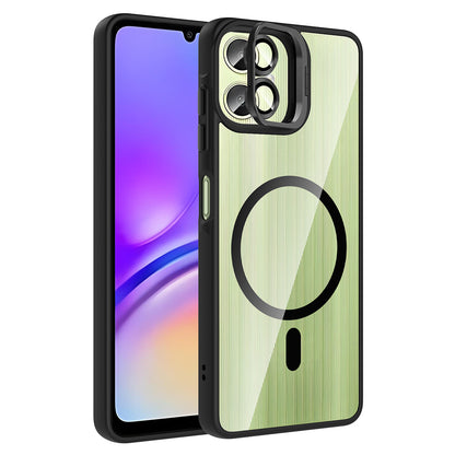 Galaxy A07 Kılıf Standlı ve Kamera Lens Hediyeli Zore Etro Kapak