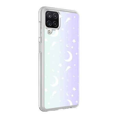 Galaxy A12 Kılıf Zore M-Blue Desenli Kapak