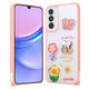Galaxy A15 Kılıf Parlayan Simli Kabartma Figürlü Zore Cevze Kapak