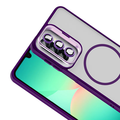 Galaxy A17 Kılıf Standlı ve Kamera Lens Hediyeli Zore Etro Kapak Lacivert