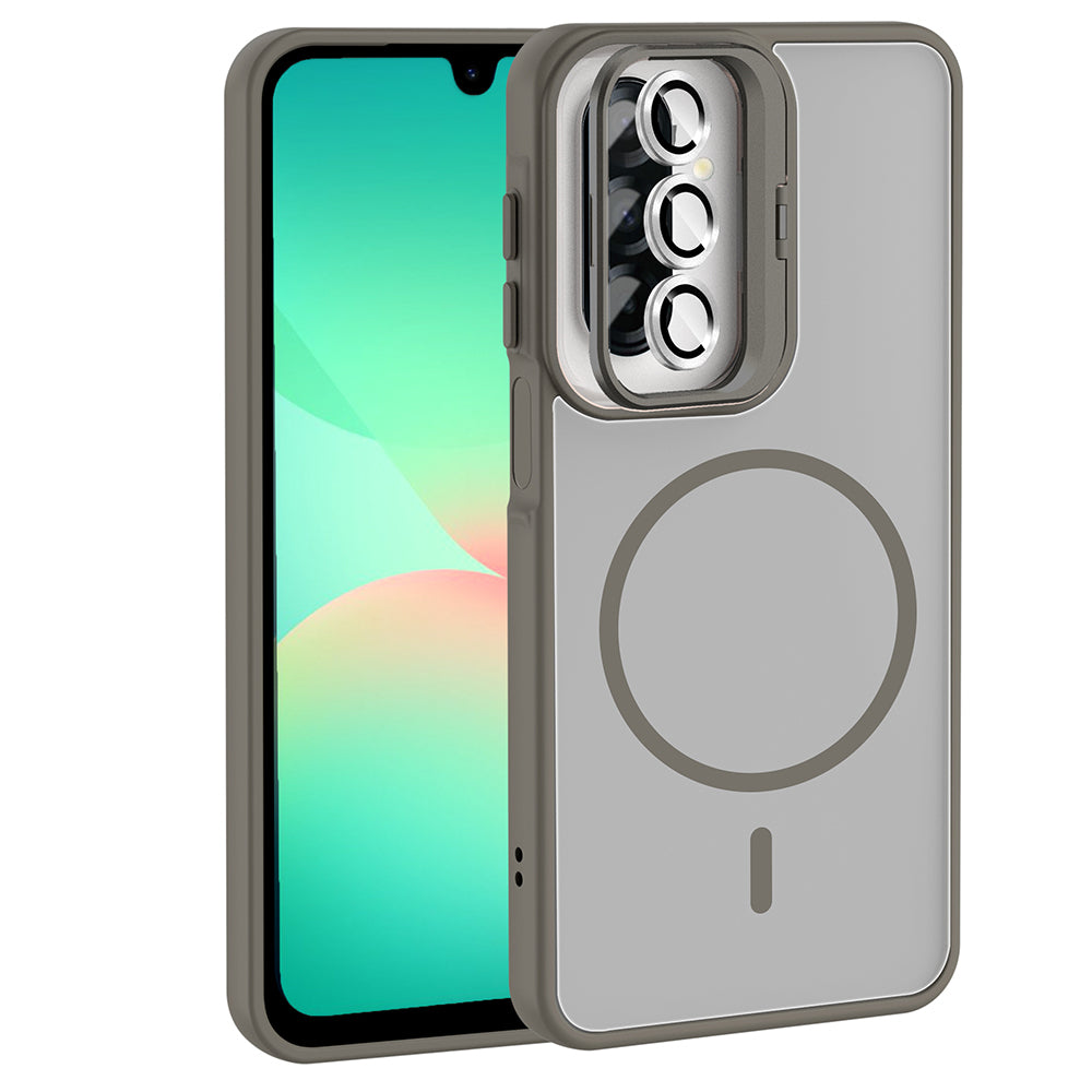 Galaxy A17 Kılıf Standlı ve Kamera Lens Hediyeli Zore Etro Kapak