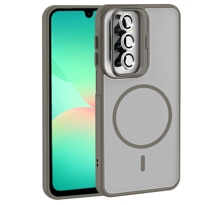 Galaxy A17 Kılıf Standlı ve Kamera Lens Hediyeli Zore Etro Kapak