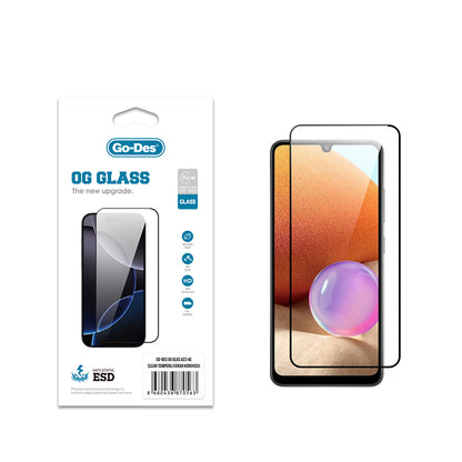 Galaxy A23 Go Des OG Glass Antistatik Temperli Cam Ekran Koruyucu Şeffaf