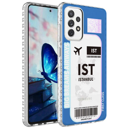 Galaxy A53 5G Kılıf Airbag Kenarlı Renkli Desenli Silikon Zore Elegans Kapak