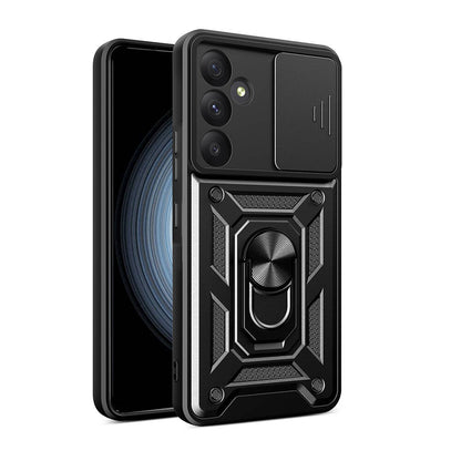 Galaxy A55 Kılıf Magnetik Standlı Kamera Korumalı Zore Sürgülü Vega Kapak