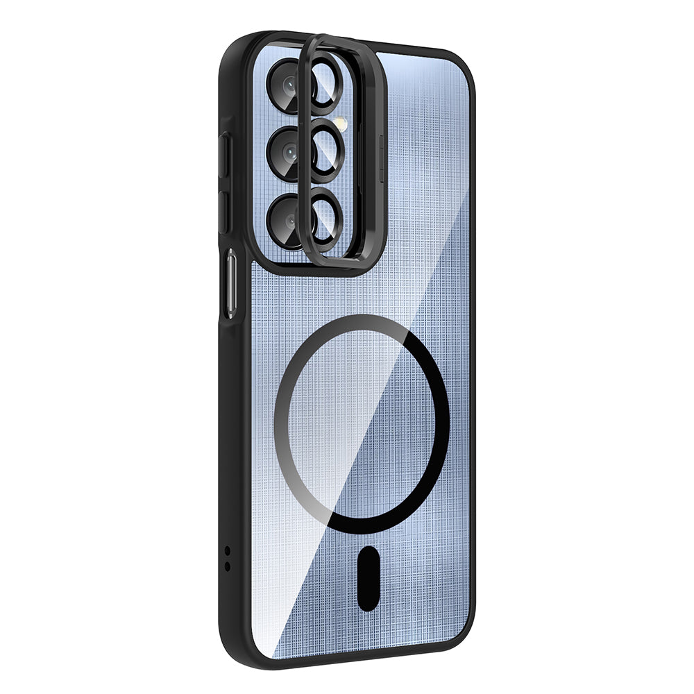 Galaxy A56 Kılıf Standlı ve Kamera Lens Hediyeli Zore Etro Kapak Derin Mor