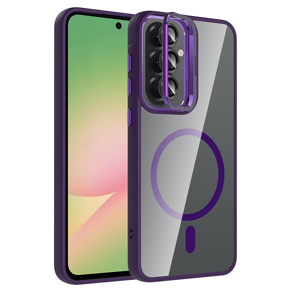 Galaxy A57 Kılıf Standlı ve Kamera Lens Hediyeli Zore Etro Kapak
