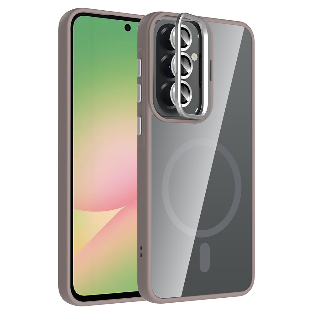 Galaxy A57 Kılıf Standlı ve Kamera Lens Hediyeli Zore Etro Kapak