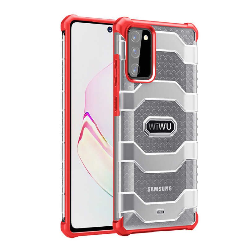 Galaxy Note 20 Kılıf Wiwu Voyager Kapak Kırmızı