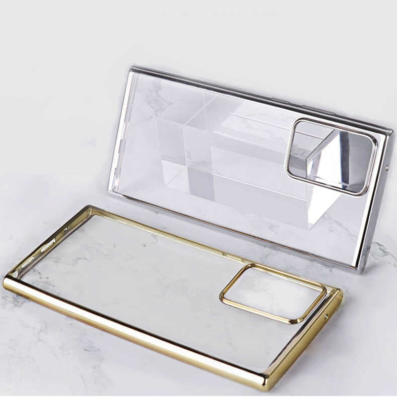 Galaxy Note 20 Ultra Benks Magic Glitz Ultra-Thin Transparent Protective Soft Kapak Gold