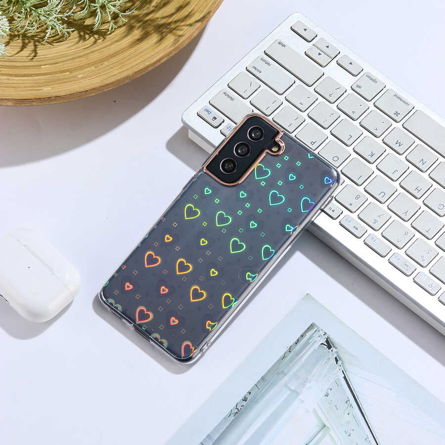 Galaxy S21 FE Kılıf Zore Sidney Desenli Sert Kapak