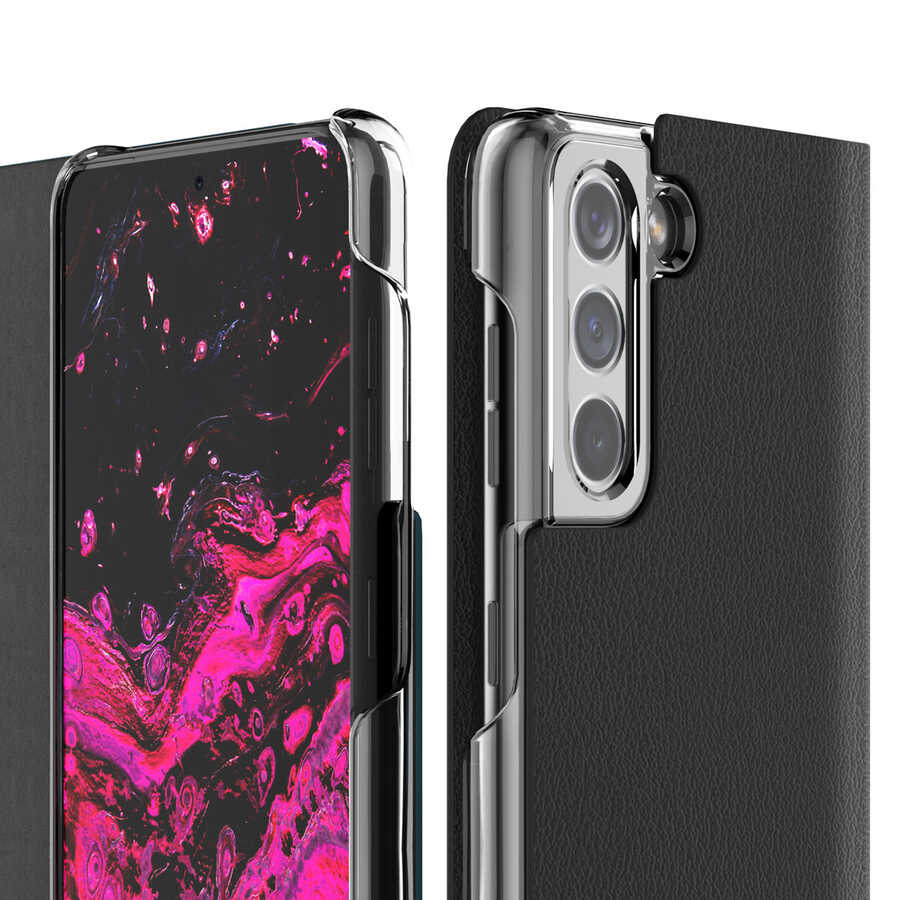 Galaxy S21 Plus Kılıf Araree Mustang Diary Kılıf Siyah