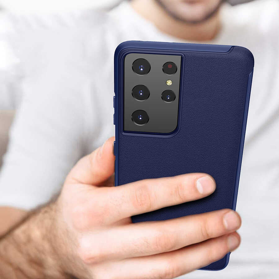 Galaxy S21 Ultra Kılıf Wiwu Sand Stone Kapak Beyaz