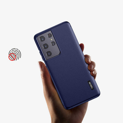 Galaxy S21 Ultra Kılıf Wiwu Sand Stone Kapak Beyaz