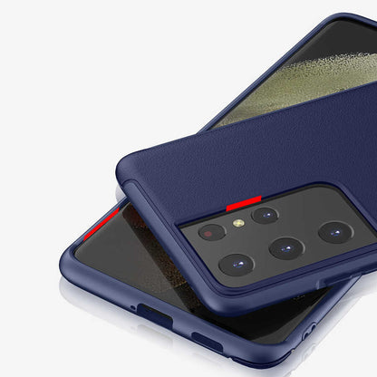 Galaxy S21 Ultra Kılıf Wiwu Sand Stone Kapak Kırmızı