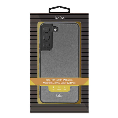 Galaxy S22 Ultra Kılıf Kajsa Luxe Collection Hakiki Deri Kapak Siyah