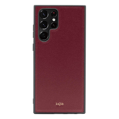 Galaxy S22 Ultra Kılıf Kajsa Luxe Collection Hakiki Deri Kapak